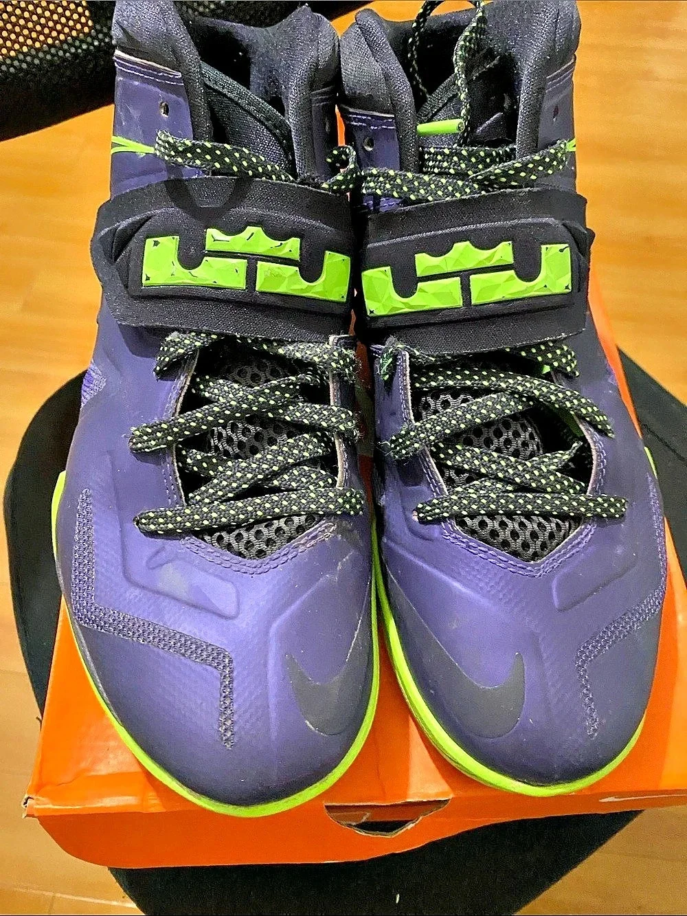 Nike Hyperdunk X Basketball Shoes Purple & Green US 8.5